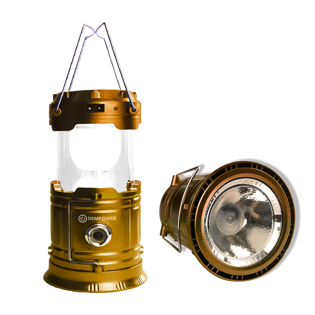 Powerbank Function Solar Camping Lantern (Gold)