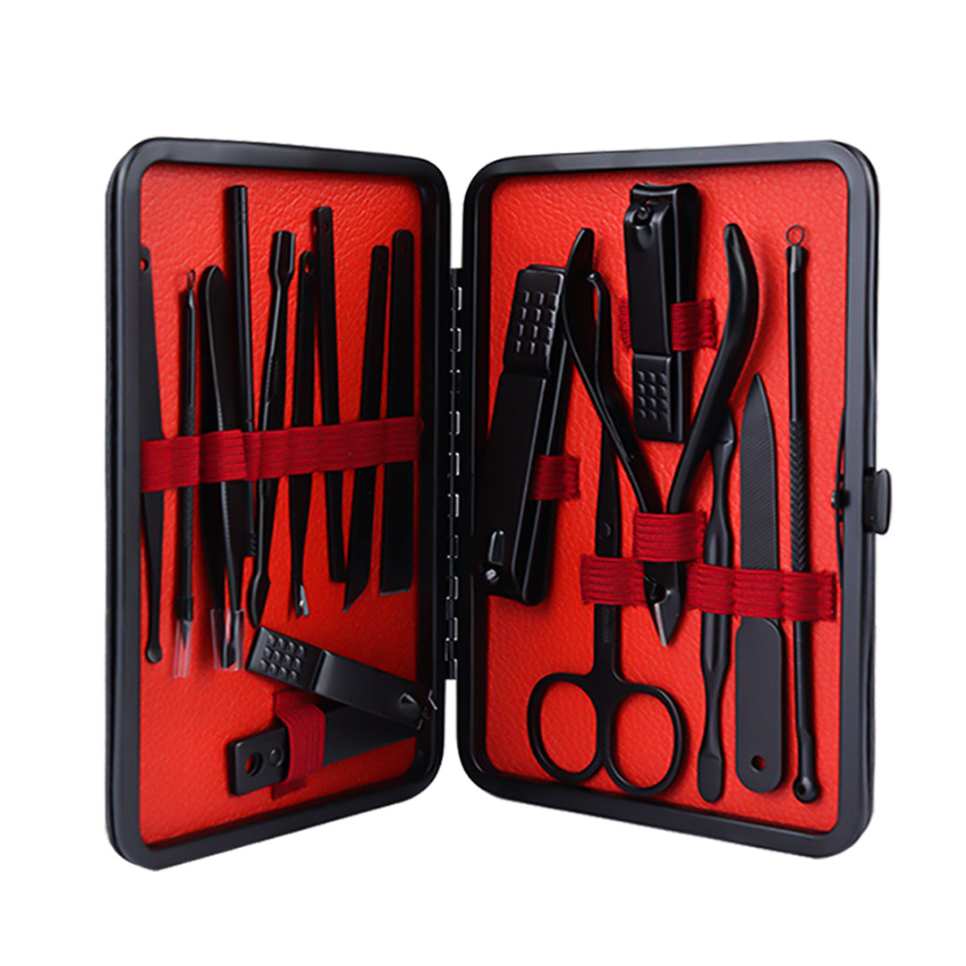 17 PCS Manicure Pedicure Set With Leather Storage Bag