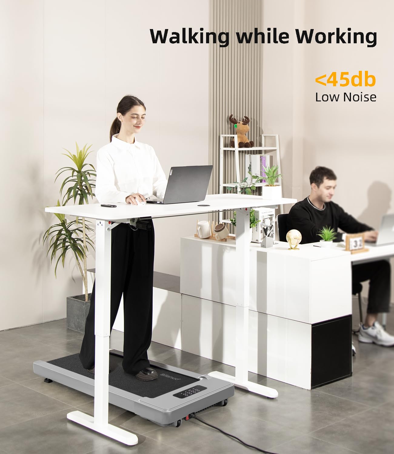 Bifanuo Walking Pad - Under Desk Treadmill for Home/Office, Portable with Remote Control LED Display - Ideal for Fitness Enthusiasts
