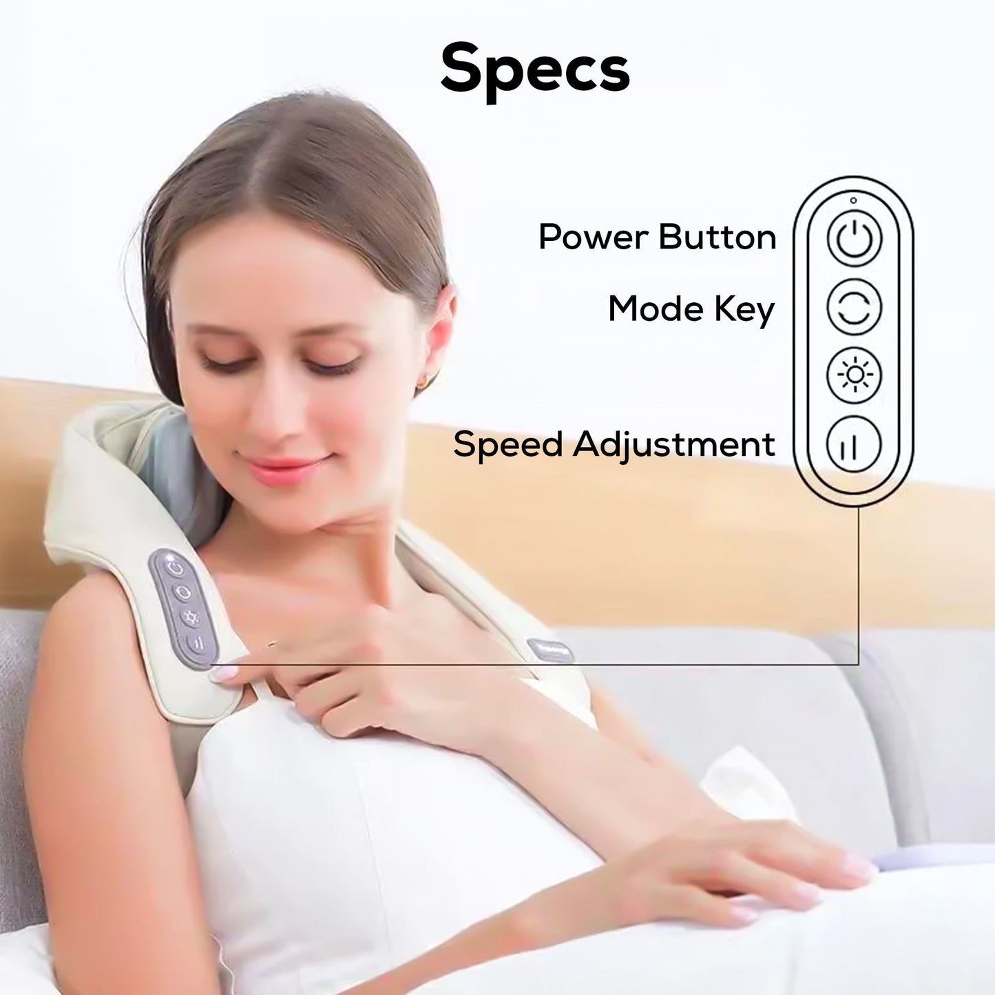 Handheld Rechargeable Neck Massager Providing Human Hand Feel