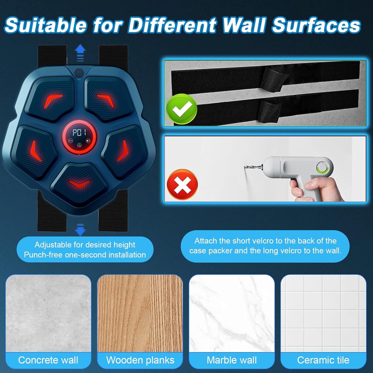 Smart Boxing Training Pad – Portable Fitness Tool for Speed & Agility Training