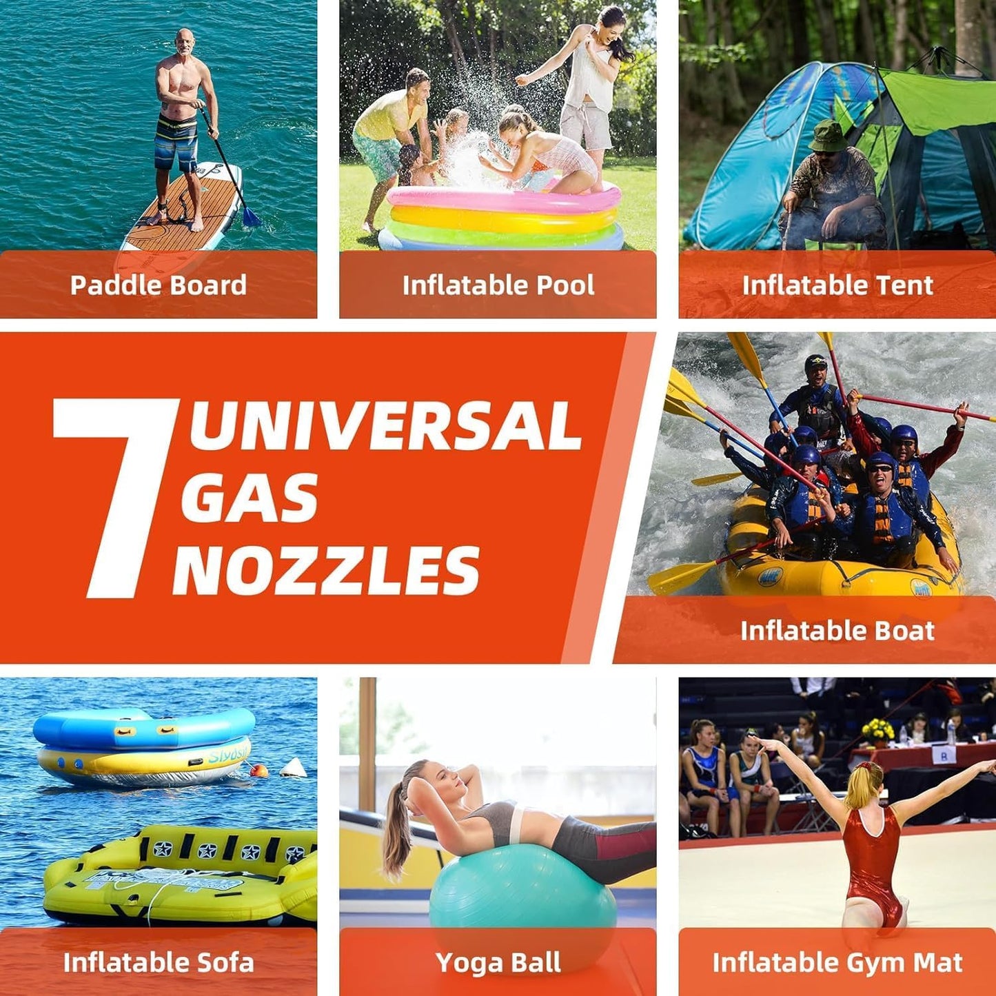 Portable Dual-Stage Electric Air Pump – 20 PSI Max, Quick Inflation for Paddle Boards, Boats & Inflatables (Random Colour)
