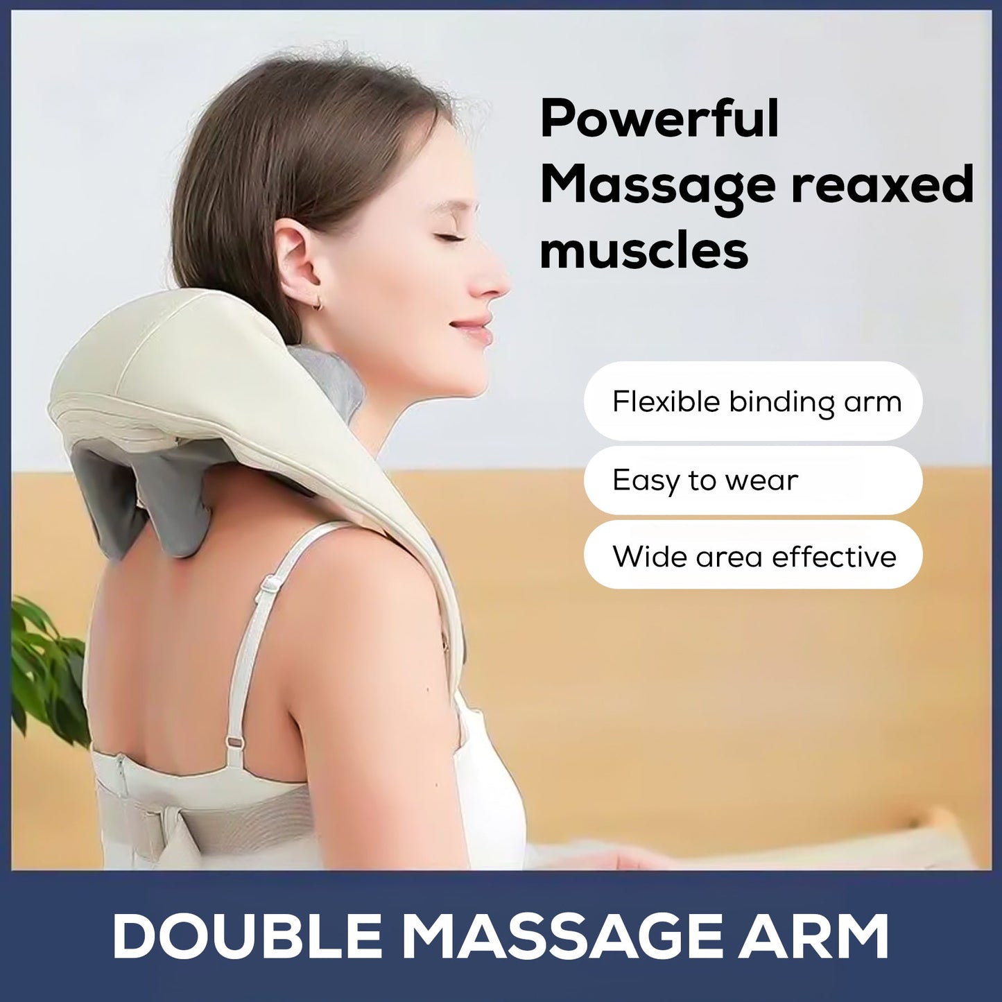 Handheld Rechargeable Neck Massager Providing Human Hand Feel