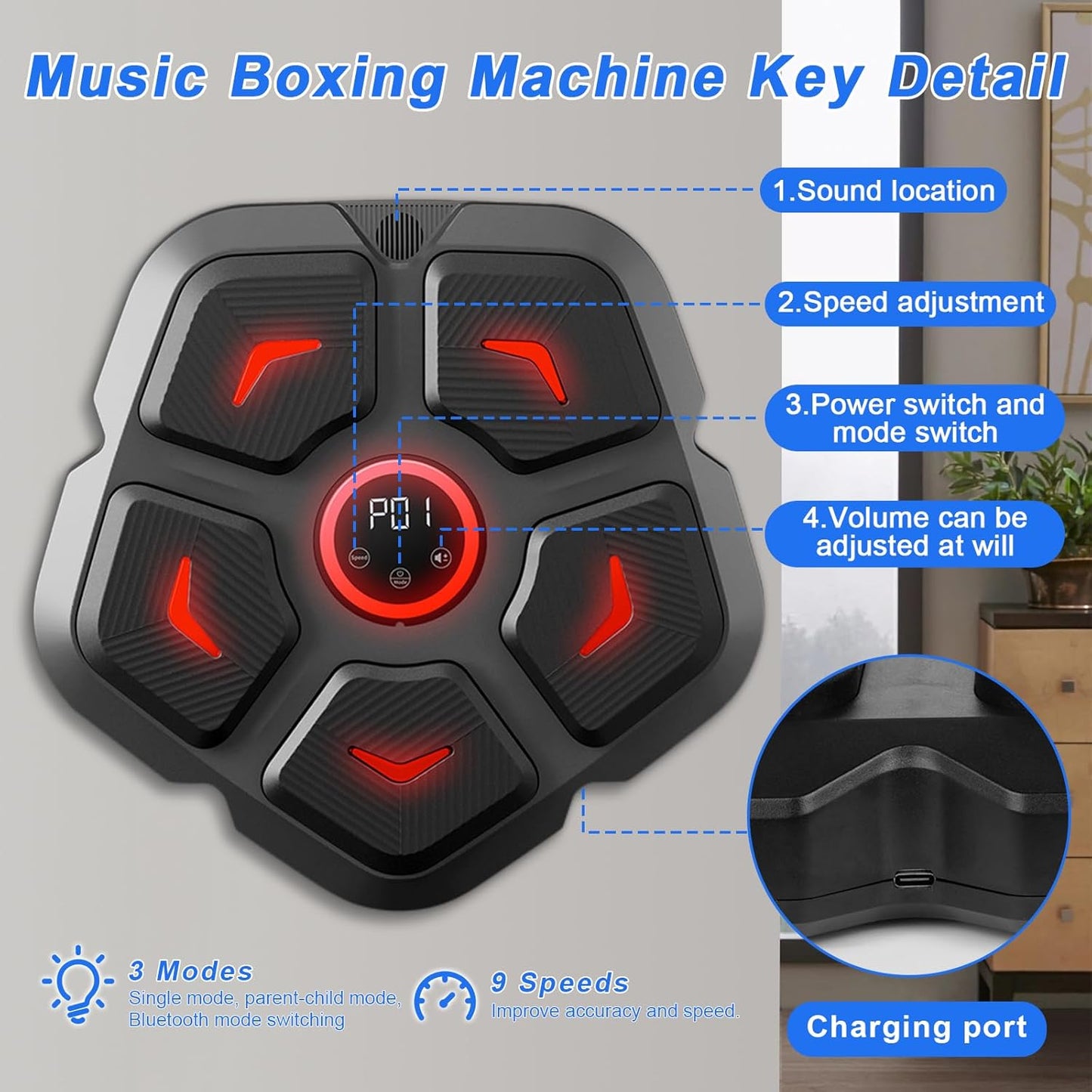 Smart Boxing Training Pad – Portable Fitness Tool for Speed & Agility Training