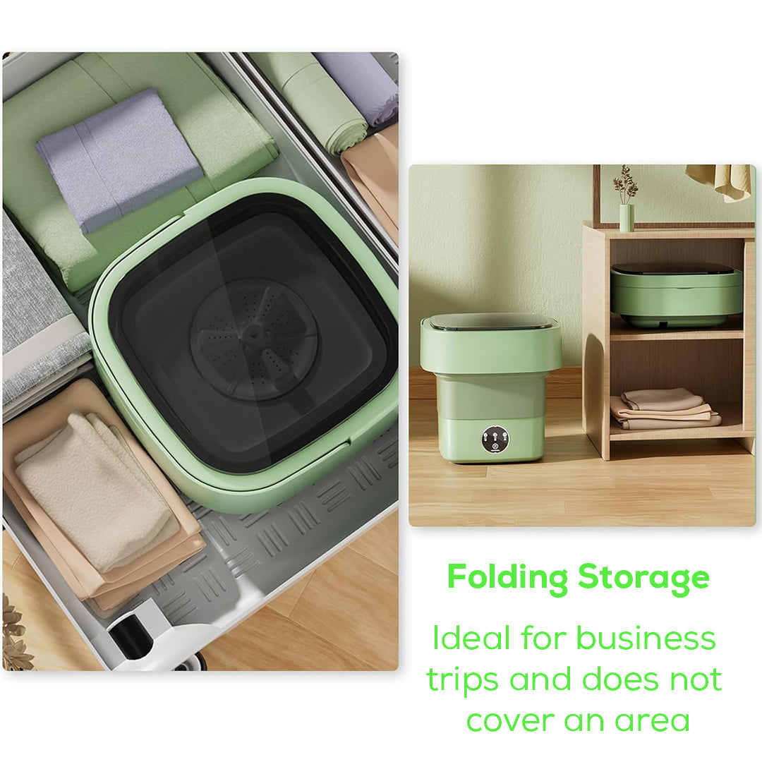Mini Foldable Washing Machine – Perfect for Travel & Camping - Compact & Easy for Small Spaces