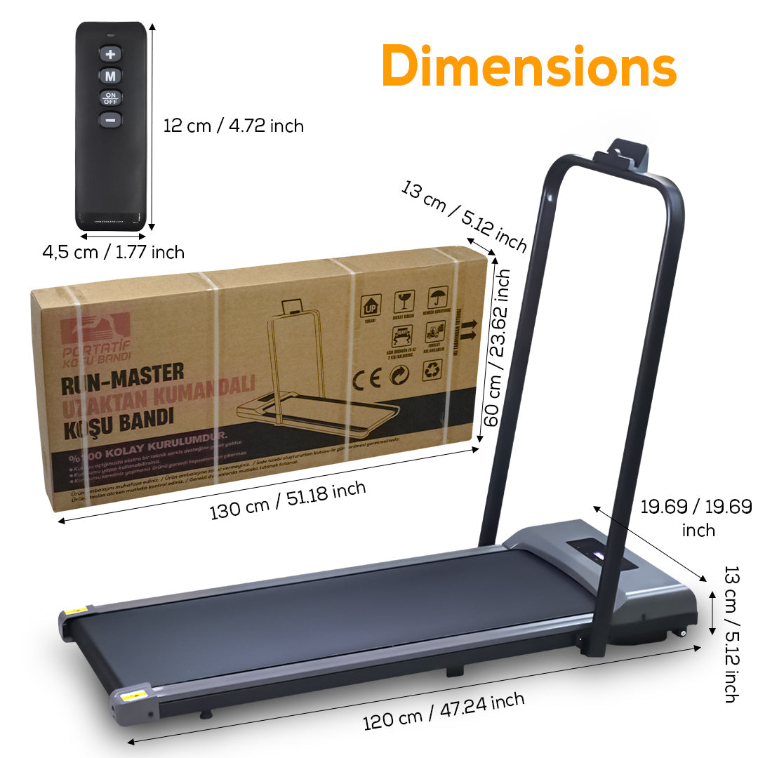 Remote-Controlled Portable Treadmill for Walking and Running