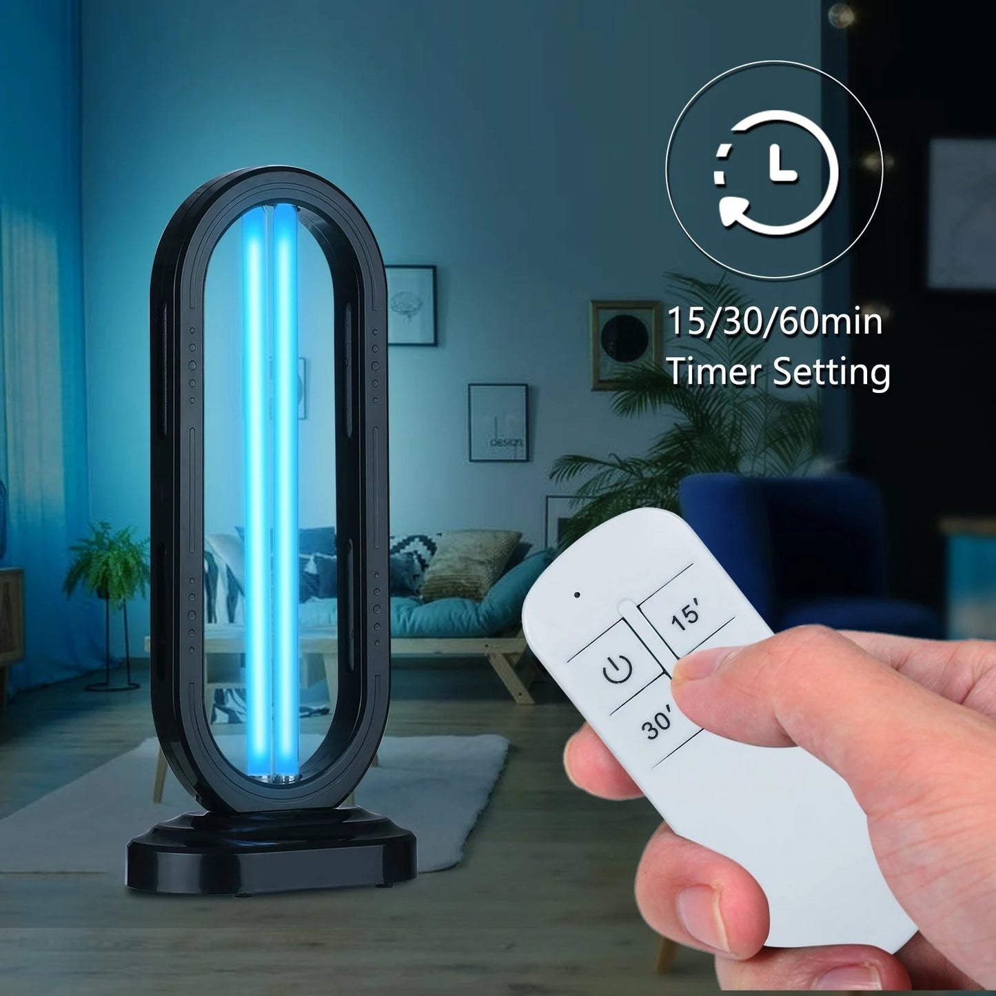 360° UV-C Sterilization Lamp With Remote