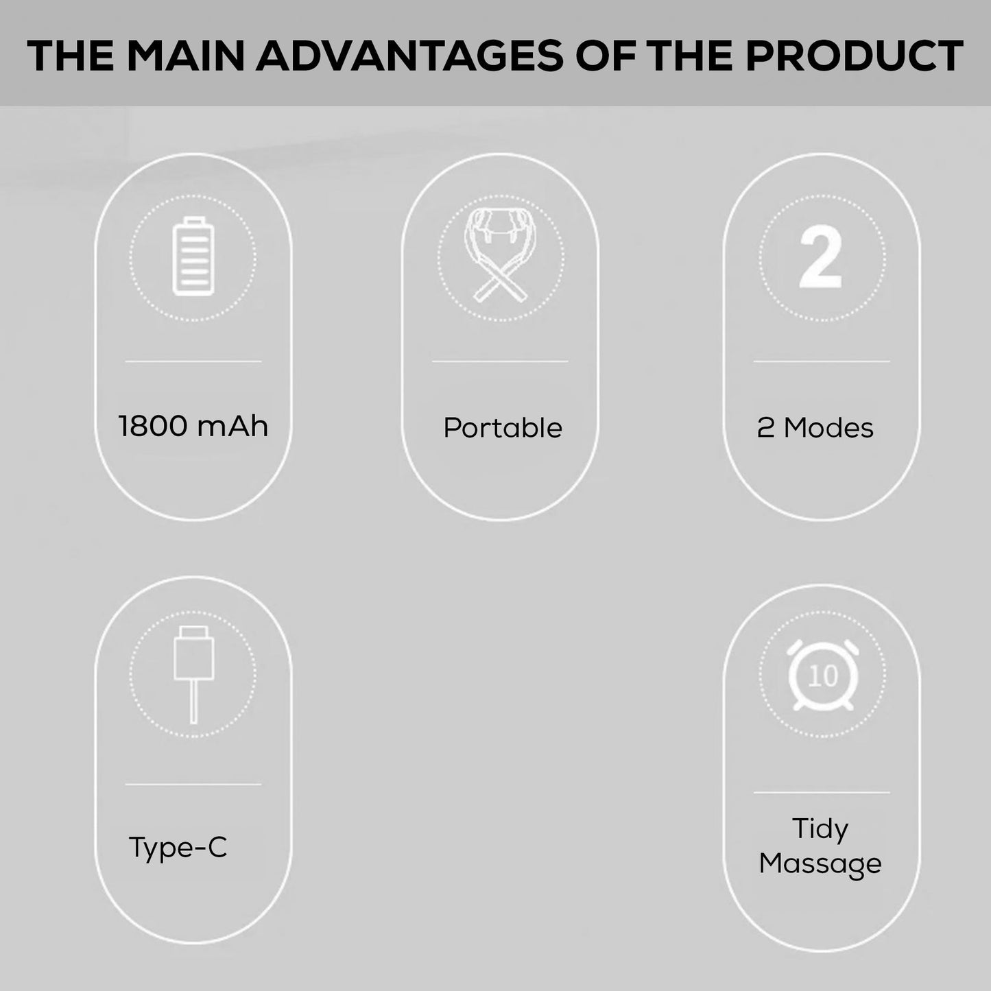 Handheld Rechargeable Neck Massager Providing Human Hand Feel