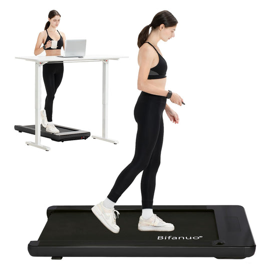 Bifanuo Walking Pad - Under Desk Treadmill, Portable Walking Pad with Remote Control LED Display - Ideal for Home/Office Fitness Enthusiasts (Black)