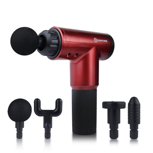Electronic Handheld Massage Gun Device with Handle – Red