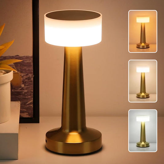Touch-Control LED Table Lamp – Dimmable Brightness, 3 Light Modes, USB Rechargeable, Elegant Design