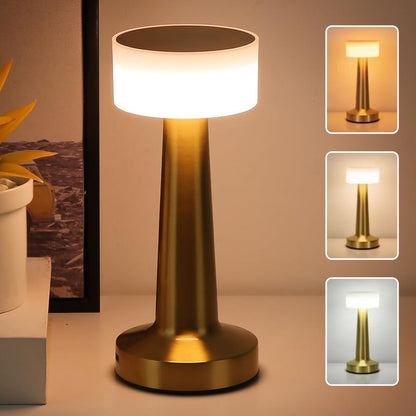Touch-Control LED Table Lamp – Dimmable Brightness, 3 Light Modes, USB Rechargeable, Elegant Design