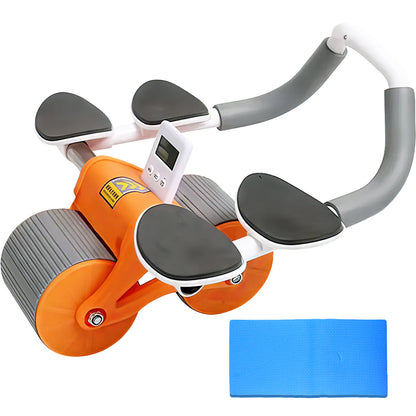 Ab Roller with Elbow Support and Digital Counter – Abs, Arms, Back and Chest Exercise Equipment