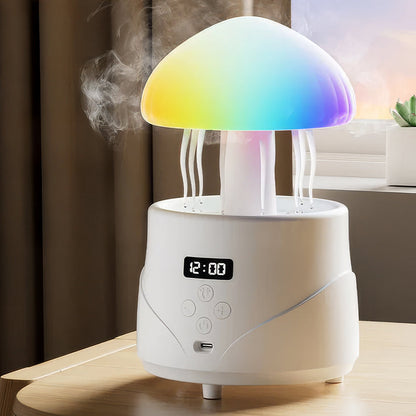Mushroom-Shaped Humidifier & Bluetooth Speaker – 400ml Capacity & Colorful Lights