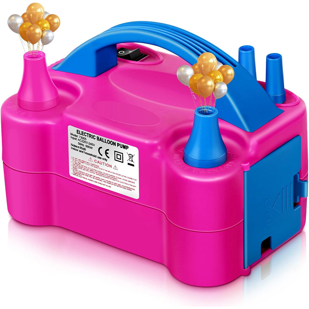 Electric Balloon Pump for Party Decoration – Dual Nozzle Inflator, Adult Use Only