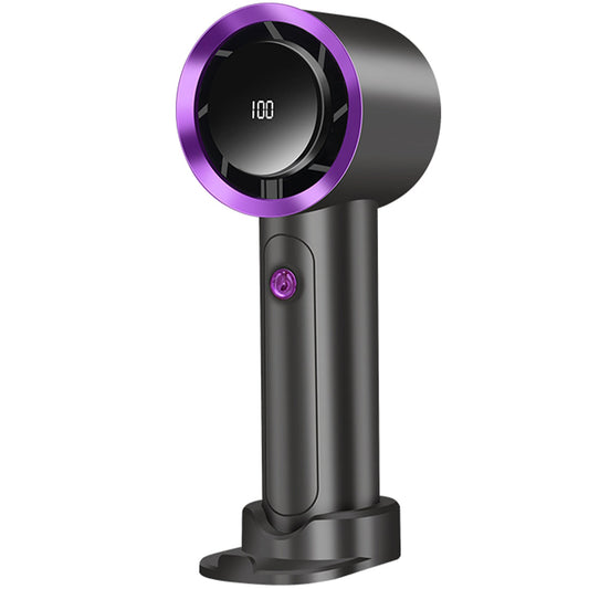 Handheld Turbo Fan with LCD Display – 100-Level Speed Control, High-Speed Cooling & Silent Brushless Motor