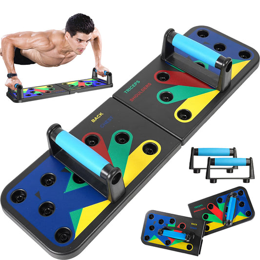 Color-Coded Foldable Push-Up Board for 4 Muscle Groups
