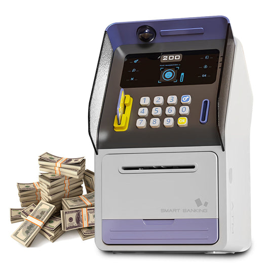 Smart Money Box for Kids – Password Lock, Voice Guide & ATM-Style Auto Cash Intake