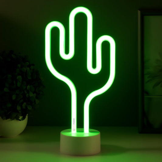 LED Cactus Shaped Enchanting Decorative Neon Night Table Light in Warm White