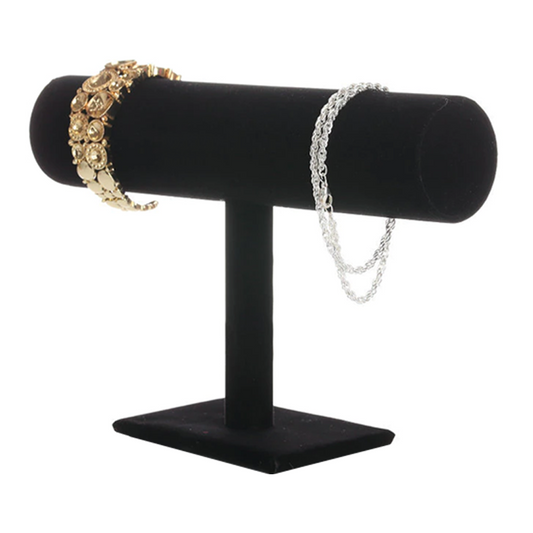 T Bar Velvet Bracelet Chain Stand Organiser