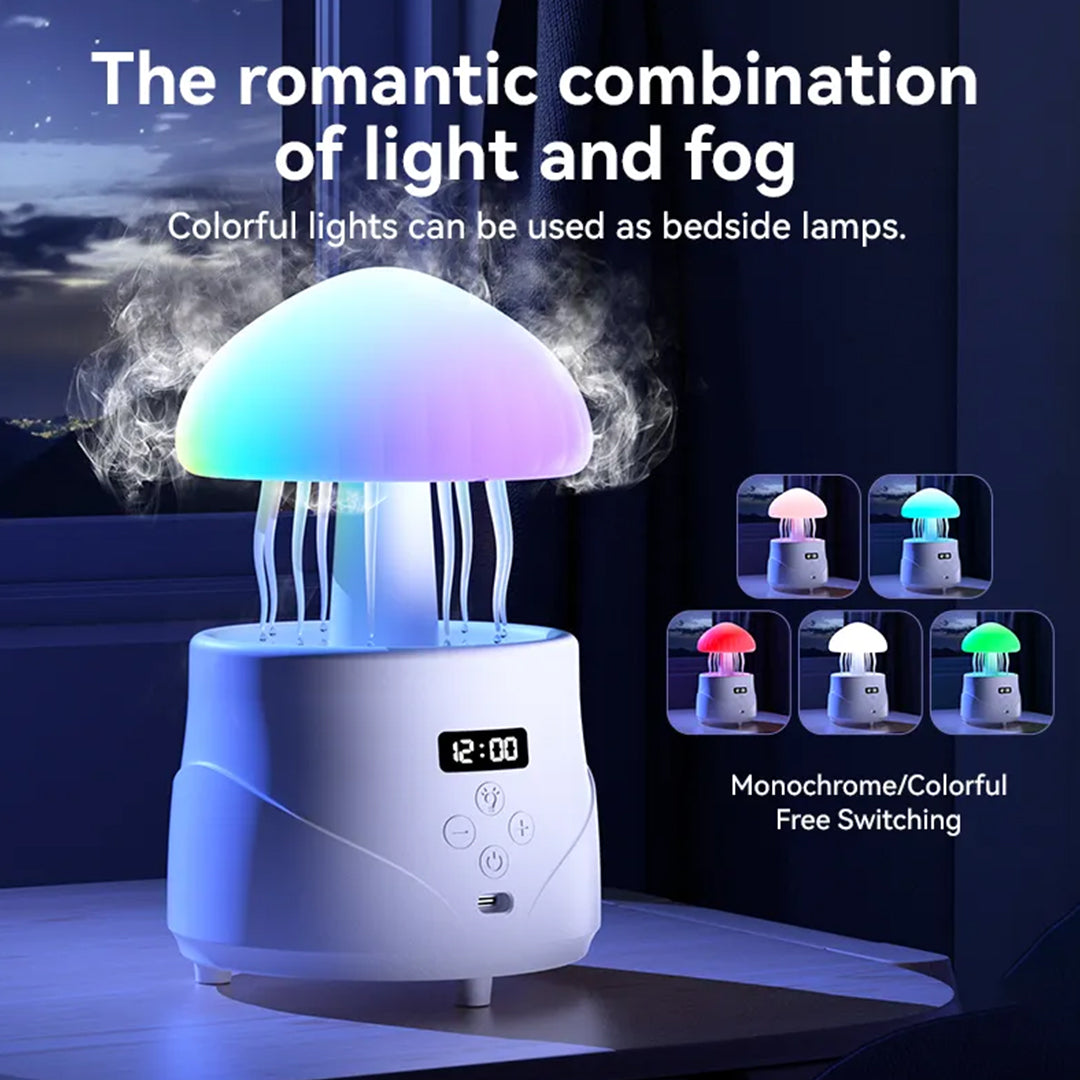 Mushroom-Shaped Humidifier & Bluetooth Speaker – 400ml Capacity & Colorful Lights