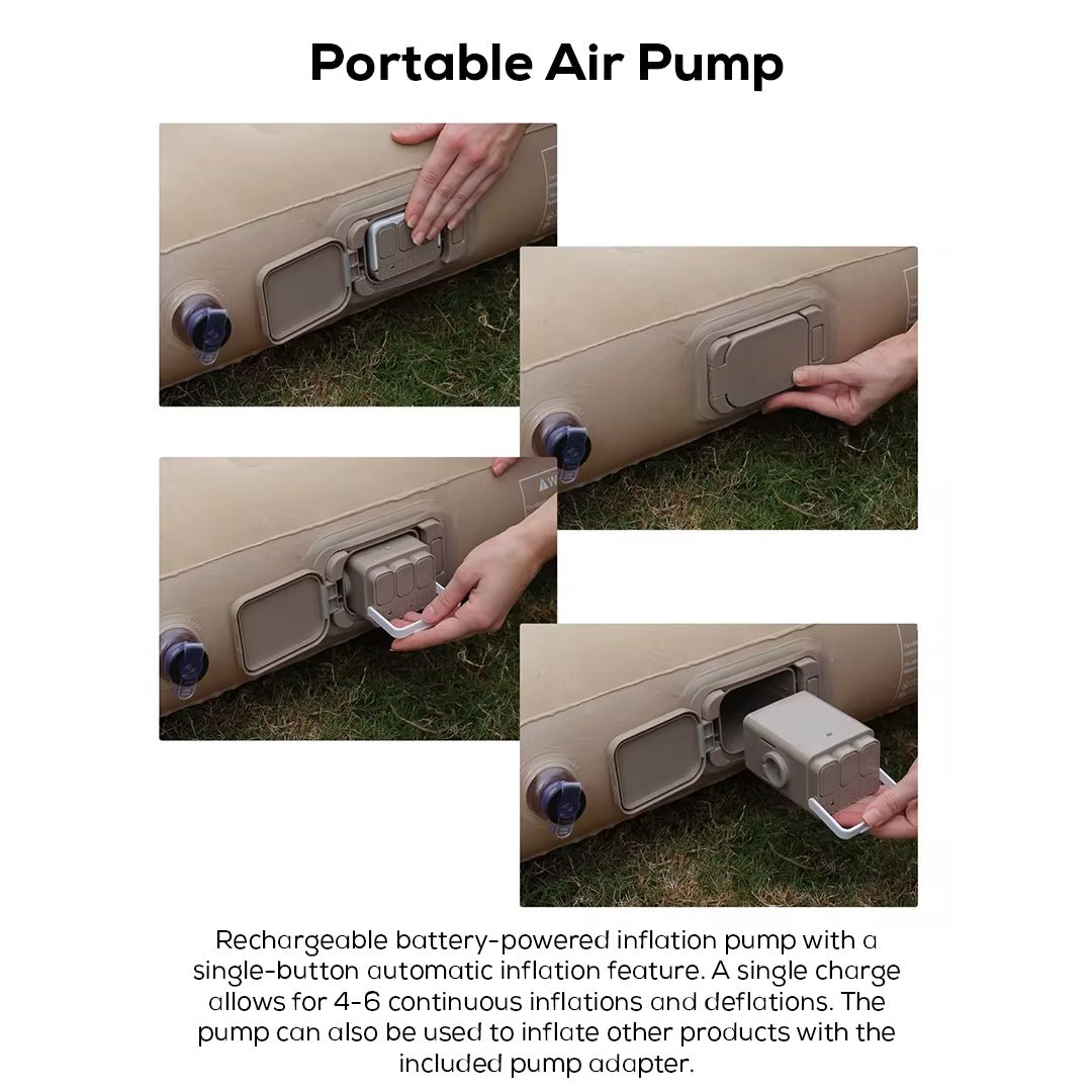 Double-Layer Inflatable Air Mattress – Built-In Rechargeable Air Pump, Ultra-Soft Plush Surface, Waterproof & Durable Design