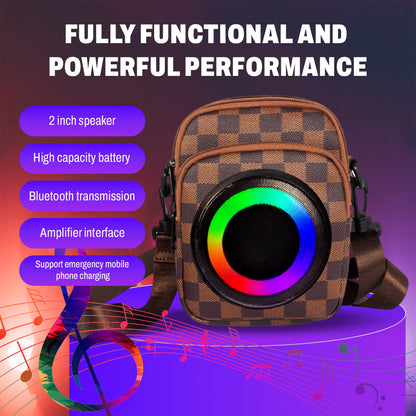 Bluetooth Speaker Bag – LED Lights, USB Power & 2500mAh Battery