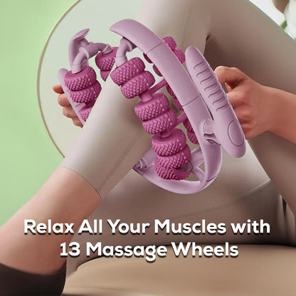 Adjustable Full Body Massage Roller – 13 Wheel Anti-Cellulite Massager for Legs, Arms & Thighs