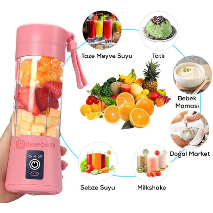 Portable Rechargeable Smoothie Blender 380ml