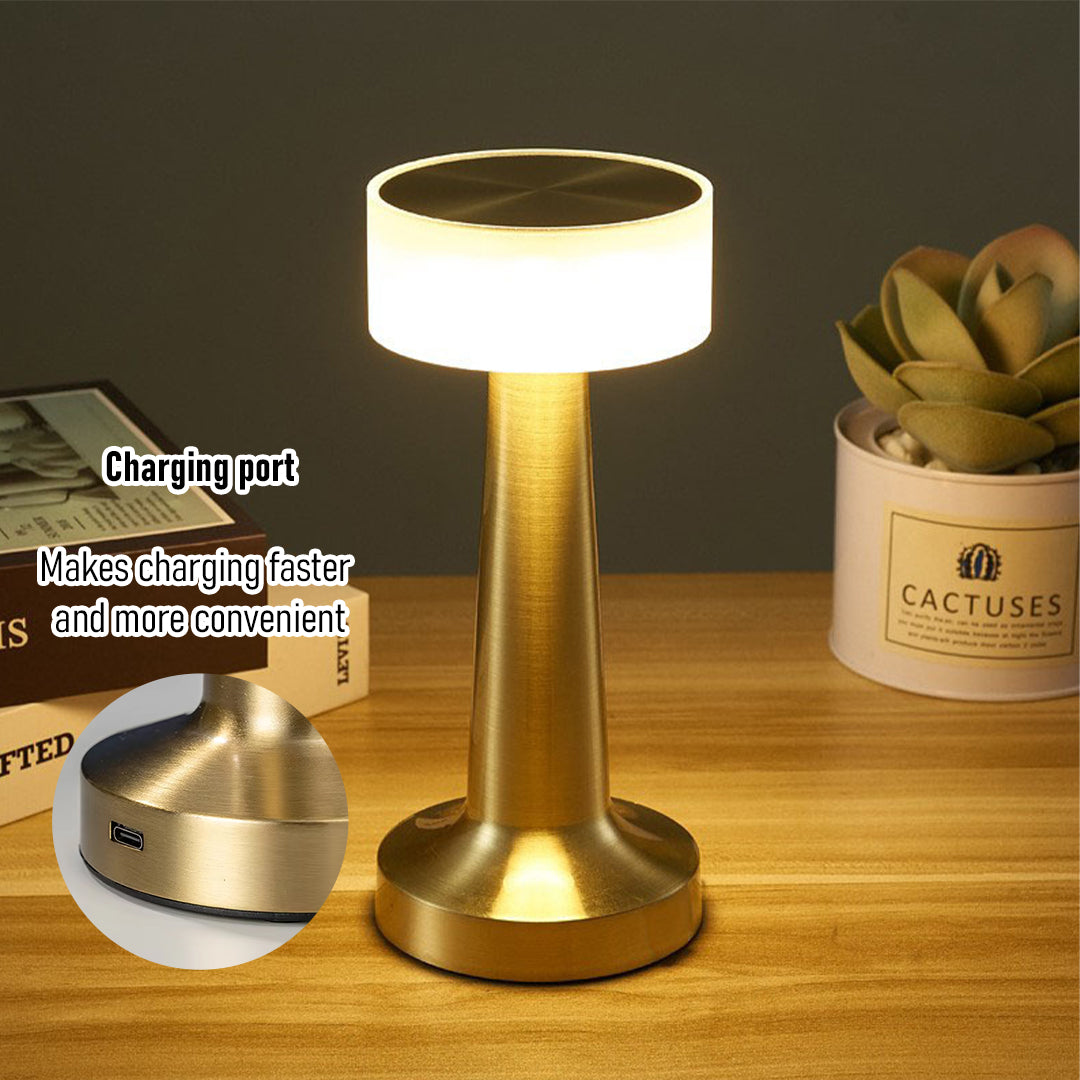 Touch-Control LED Table Lamp – Dimmable Brightness, 3 Light Modes, USB Rechargeable, Elegant Design