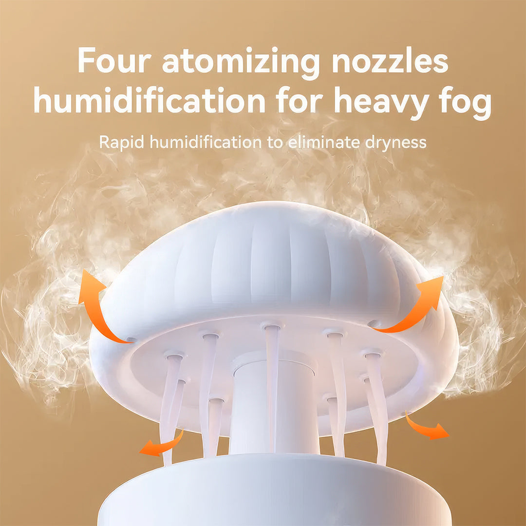 Mushroom-Shaped Humidifier & Bluetooth Speaker – 400ml Capacity & Colorful Lights
