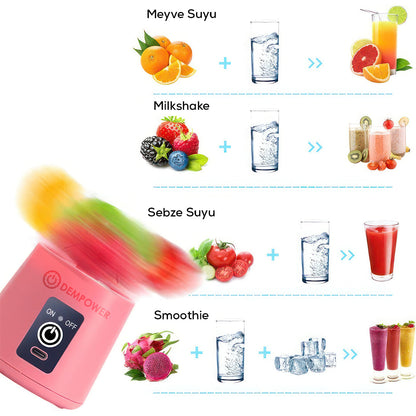 Portable Rechargeable Smoothie Blender 380ml