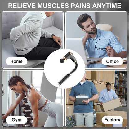 Cordless Massage Gun – 8 Heads, 6 Speed Levels, 3 Modes, Long Handle Ergonomic Design, Ultra Quiet Operation