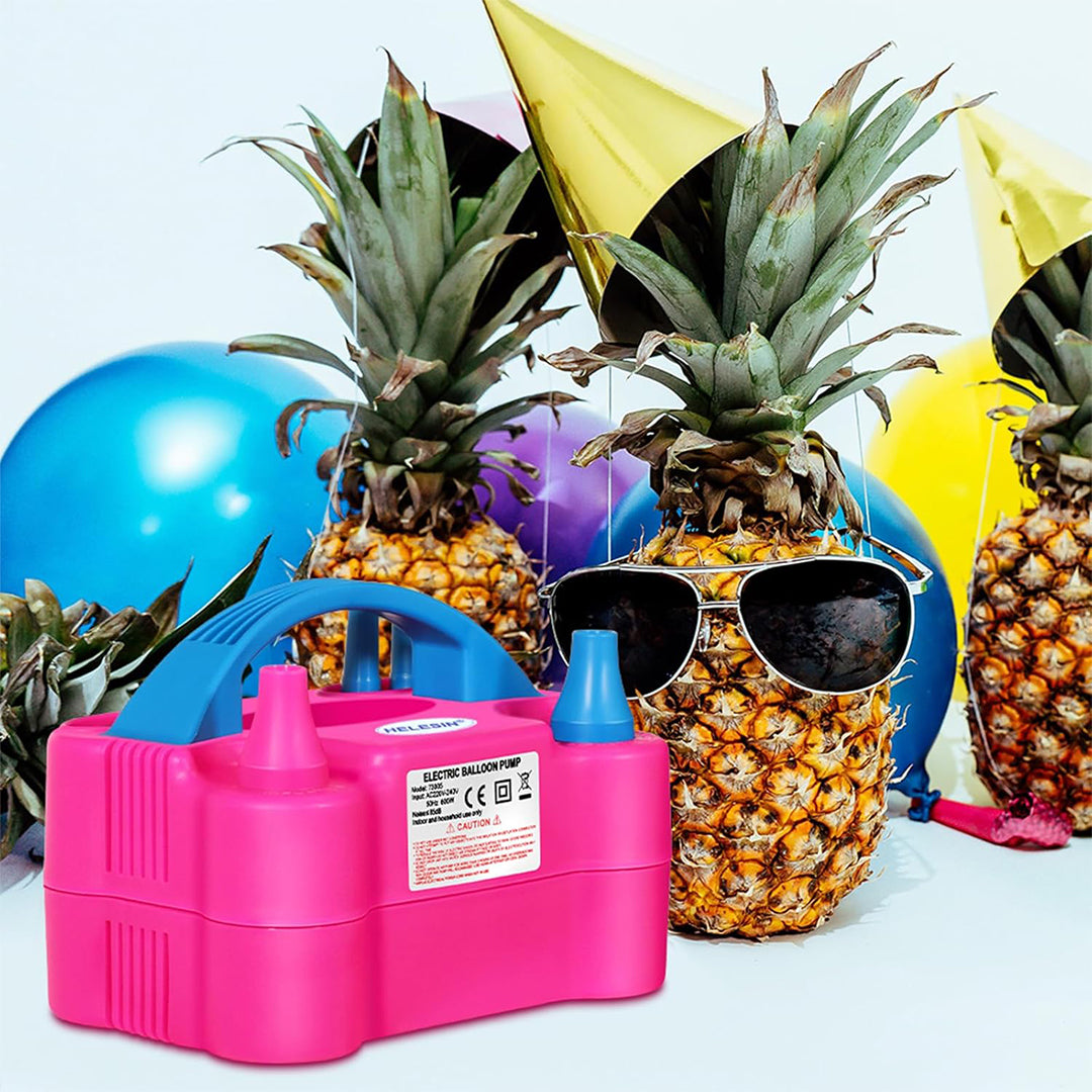 Electric Balloon Pump – Dual Nozzle Balloon Inflator with Automatic & Semi-Automatic Modes