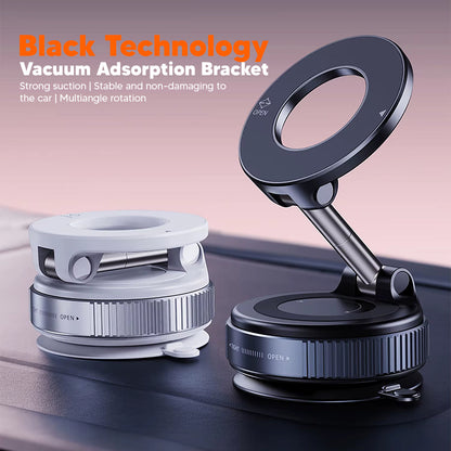 360° Adjustable Magnetic Phone Holder – Vacuum Base & Foldable Design