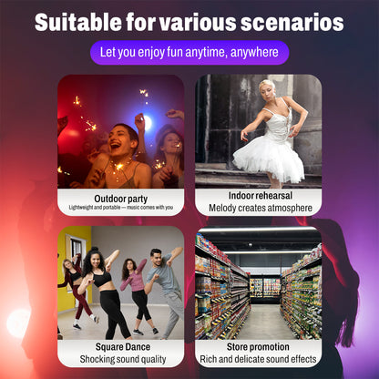 Bluetooth Speaker Bag – LED Lights, USB Power & 2500mAh Battery