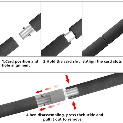 Portable Pilates Resistance Bar – Multi-Purpose Fitness & Home Workout Stick