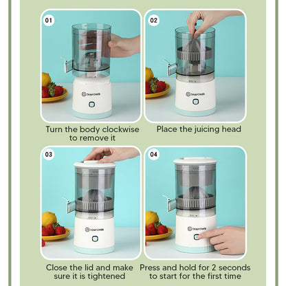 Compact Wireless Juicer – Rechargeable, Powerful Motor & Effortless Cleaning