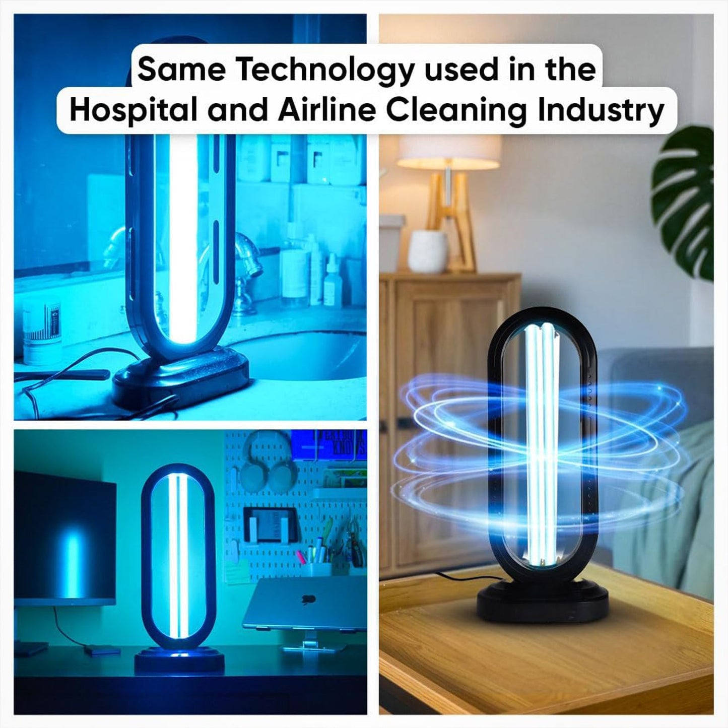 360° UV-C Sterilization Lamp With Remote