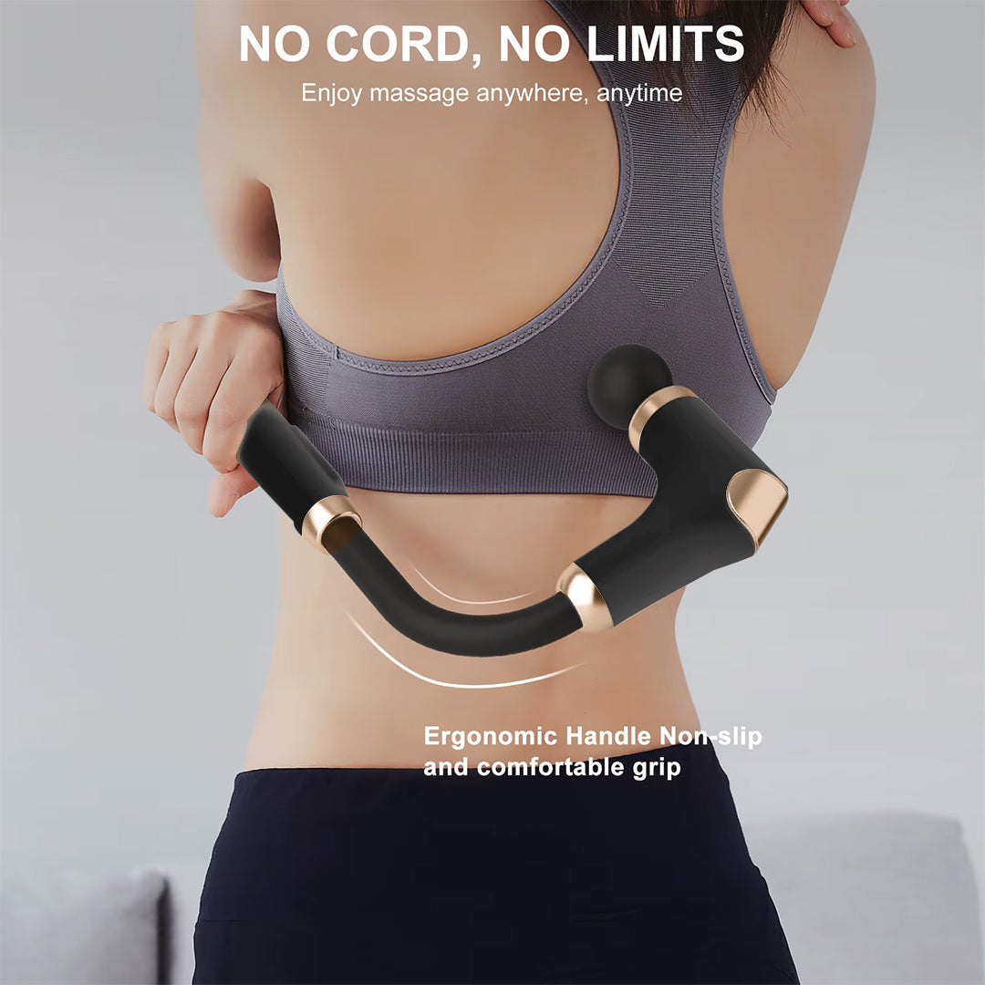 Cordless Massage Gun – 8 Heads, 6 Speed Levels, 3 Modes, Long Handle Ergonomic Design, Ultra Quiet Operation