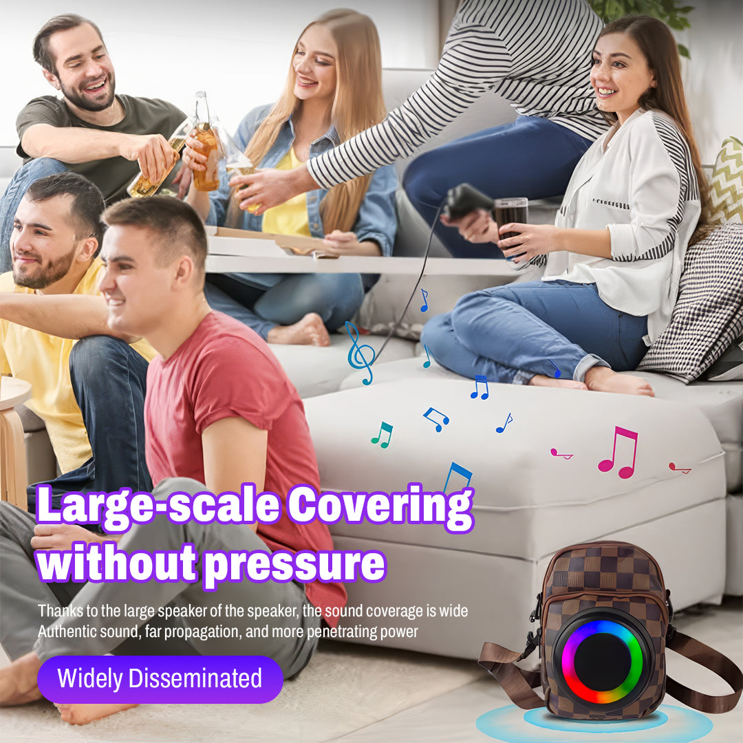 Bluetooth Speaker Bag – LED Lights, USB Power & 2500mAh Battery