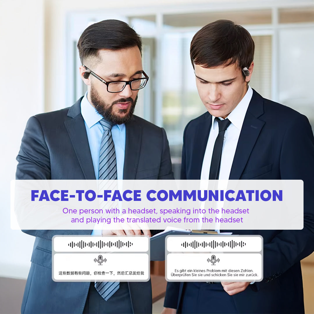 AI-Powered 150-Language Translator Earbuds – Low Latency, Meeting Assistant, Multi-Scenario Use