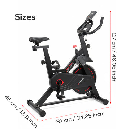 Portable Upright Exercise Bike – Adjustable Indoor Cycling with LCD Monitor