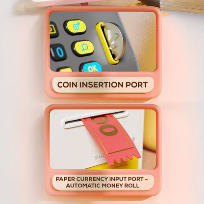 Smart Money Box for Kids – Password Lock, Voice Guide & ATM-Style Auto Cash Intake