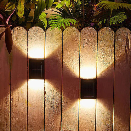 Pack of 2 Solar Outdoor Wall Light - Waterproof for Garden & Patio
