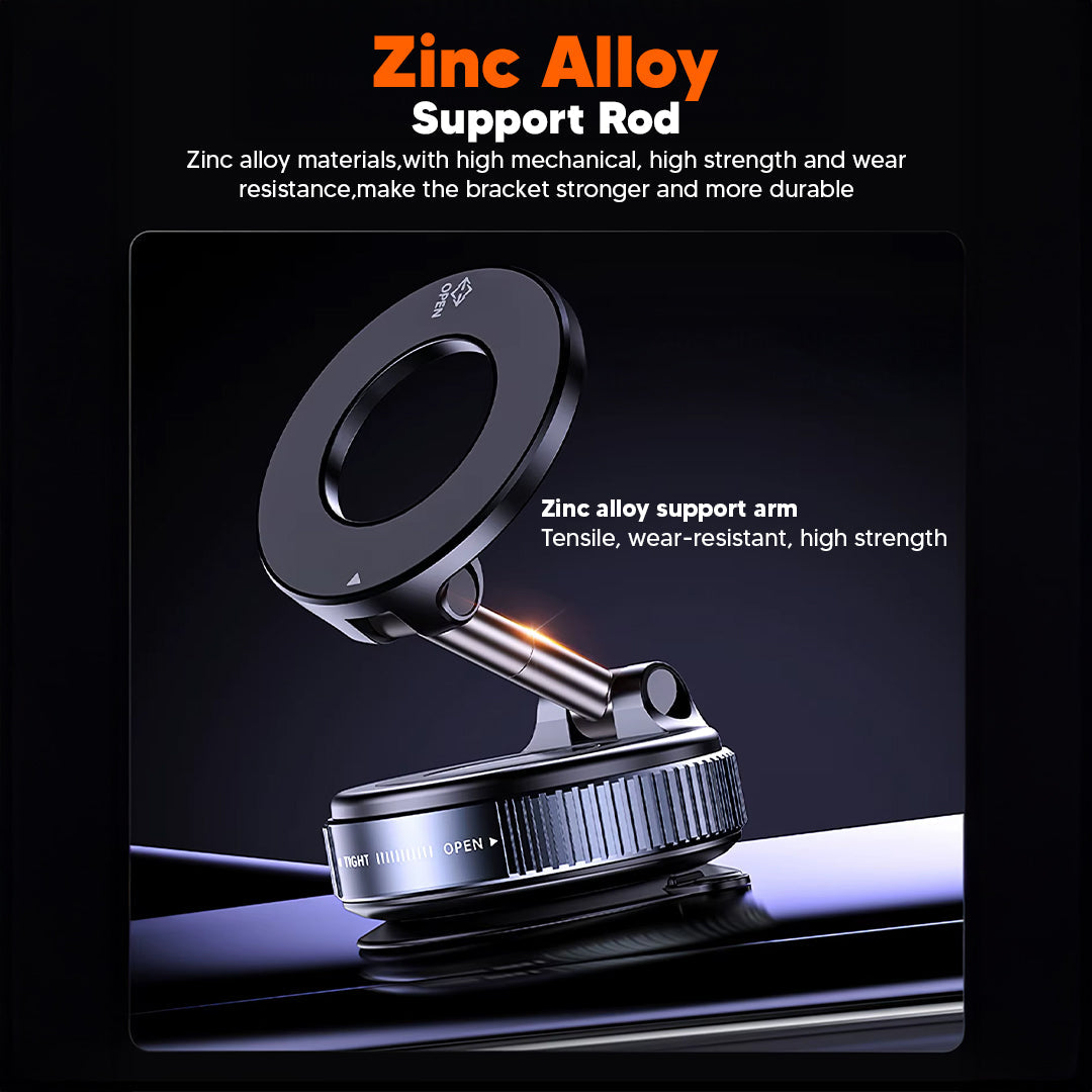 360° Adjustable Magnetic Phone Holder – Vacuum Base & Foldable Design