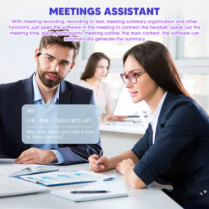 AI-Powered 150-Language Translator Earbuds – Low Latency, Meeting Assistant, Multi-Scenario Use