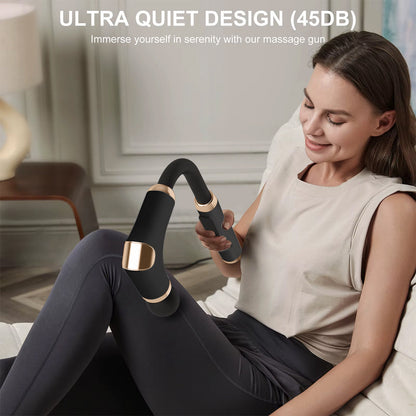 Cordless Massage Gun – 8 Heads, 6 Speed Levels, 3 Modes, Long Handle Ergonomic Design, Ultra Quiet Operation