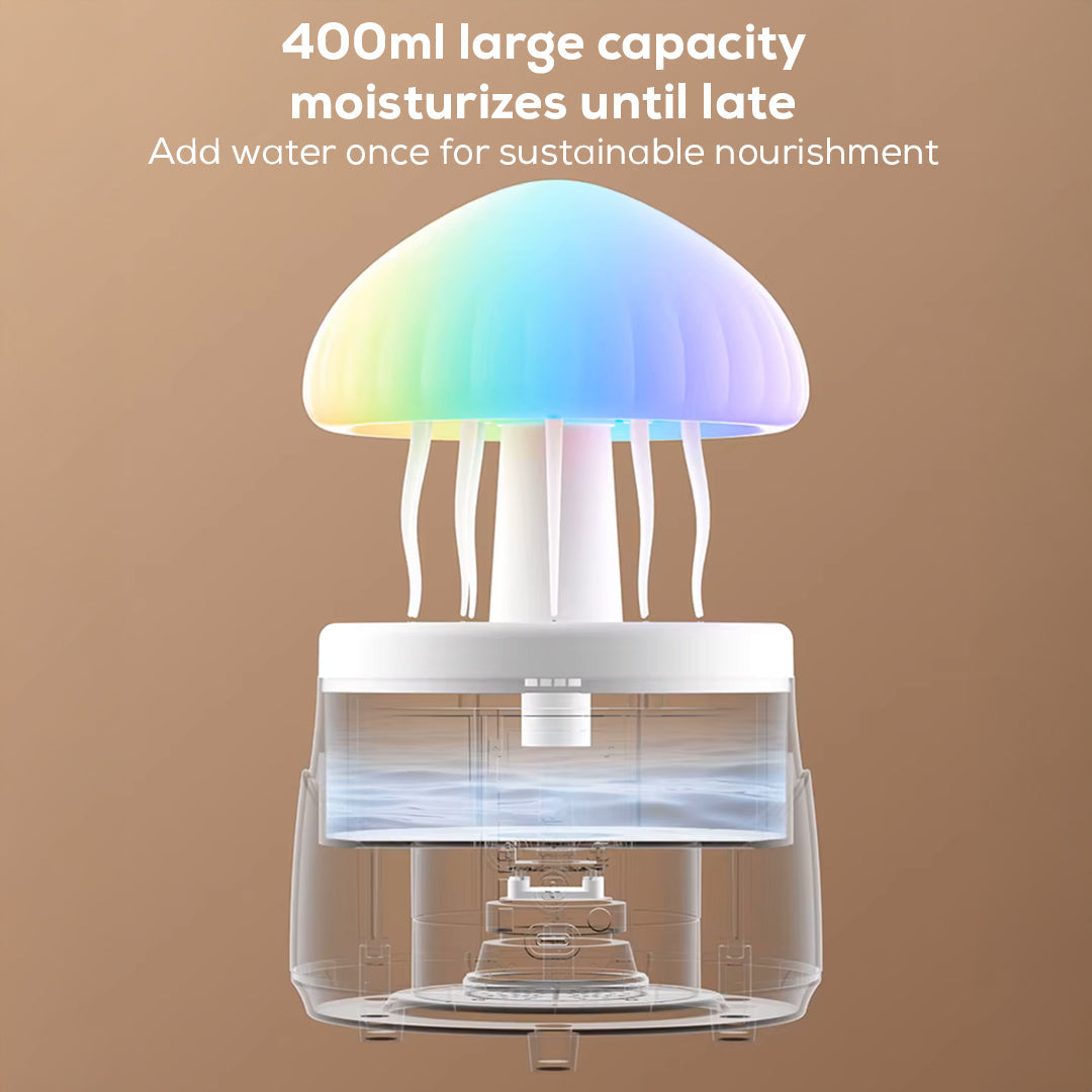 Mushroom-Shaped Humidifier & Bluetooth Speaker – 400ml Capacity & Colorful Lights
