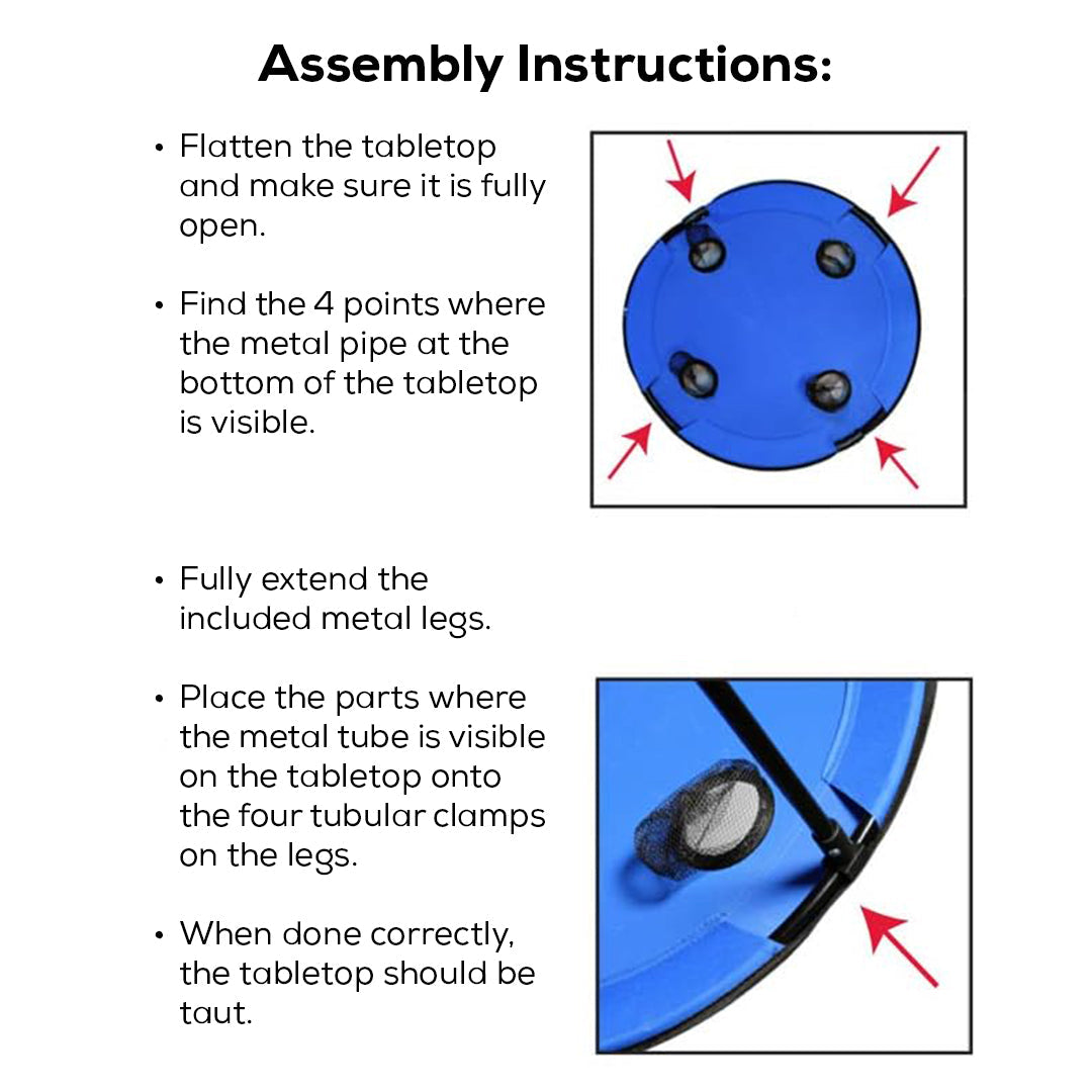 Foldable Camping Table – Portable, Lightweight and Durable Outdoor Picnic Table with Cup Holders & Carry Bag
